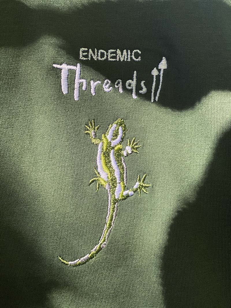 Jewelled gecko T-Shirt | FOREST GREEN