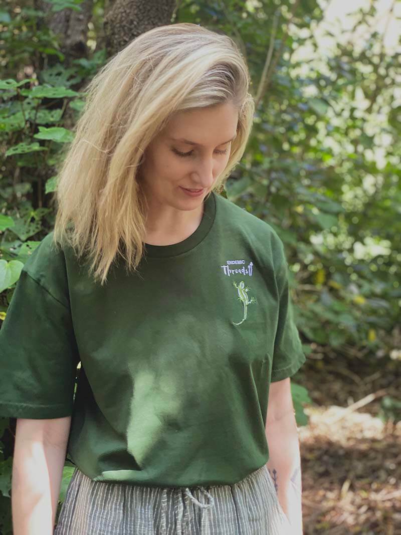 Jewelled gecko T-Shirt | FOREST GREEN